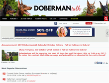 Tablet Screenshot of dobermantalk.com
